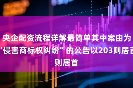 央企配资流程详解最简单其中案由为“侵害商标权纠纷”的公告以203则居首